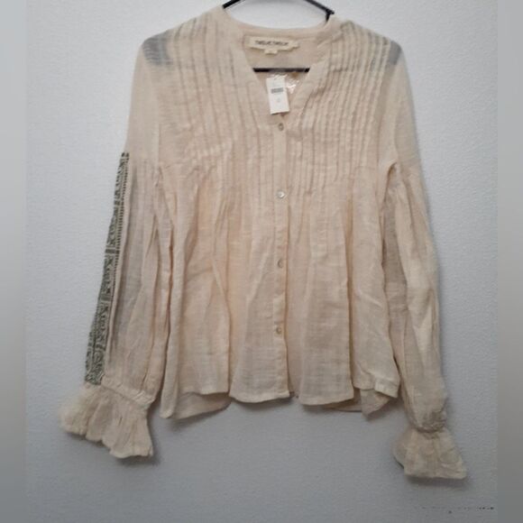 NWT ANTHROPOLOGIE embroidered shirt  - Picture 4 of 5